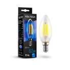 Светодиодная лампа Voltega 7020 Crystal Candle 6W 4000K E14 VG10-C1E14cold6W-F