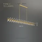 Реечный, рядный светильник GLORIOLE SPIN LINE Тип C. 72 LED. Lampatron gloriole-spin-line-c-72 9127-25997