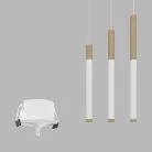 Подвесной (встраиваемый) светодиодный светильник Ledron SAGITONY R BASIC T40 Wooden 100 White