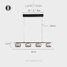 Реечный, рядный светильник MAYER LONG 4 плафона Lampatron f-mayer-long-4 8378-22926