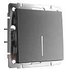 Выключатель одноклавишный с подсветкой (графит матовый) werkel W1110164 a063096