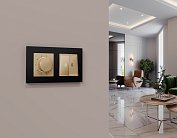 Лицевая панель ALFA (Шампань) для терморегулятора теплого пола Volt AP6057 QUANT