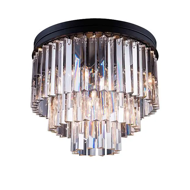 Потолочный светильник Delight Collection 771131 (KR0387C-6/P black/clear) 1920s Odeon Потолочный светильник Delight Collection 771131 (KR0387C-6/P black/clear) 1920s Odeon