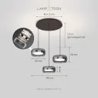 Подвесной светильник SCOTT ONE 3 подвеса на диске Lampatron 8659-24192