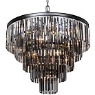 Подвесная люстра ODEON Gray glass 5-TIER Black D80 ImperiumLoft 156403-22 40.3283-2