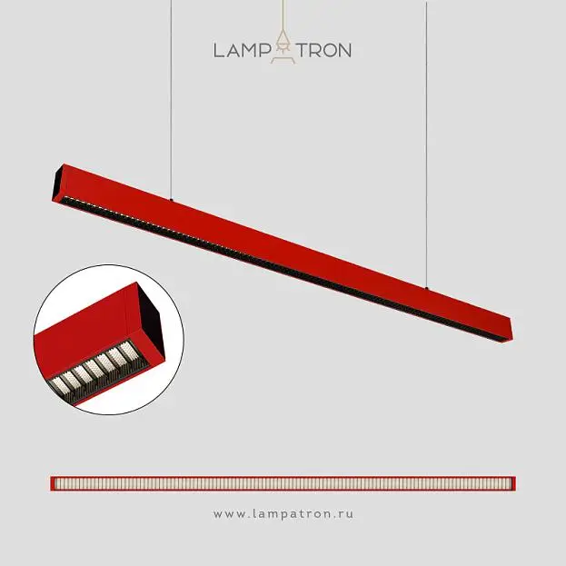 Реечный, рядный светильник VOX Тип В. Размер L. Цвет красный Lampatron 8726-24490 Реечный, рядный светильник VOX Тип В. Размер L. Цвет красный Lampatron 8726-24490