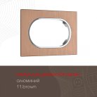Рамка из алюминия для двойной розетки Arte Milano 502.11-double.brown am