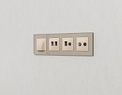 Комплект механизма розетки TV оконечной + SAT 5-862MHz 3.5dB/950-2150MHz 3.5dB ALFA Бежевый глянец Volt MA313310 QUANT