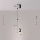 Подвесной светильник JURIS Цвет жемчужно-черный. Lampatron juris-black 8577-23871