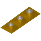 Встраиваемый светодиодный светильник Ledron RISE KIT 3 LED 3000K Gold