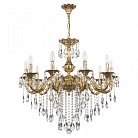 Люстра с хрустальными подвесками Bohemia Ivele Crystal AL79101/10/250 B G AL7901