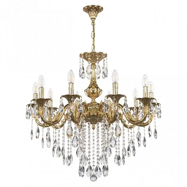 Люстра с хрустальными подвесками Bohemia Ivele Crystal AL79101/10/250 B G AL7901 Люстра с хрустальными подвесками Bohemia Ivele Crystal AL79101/10/250 B G AL7901