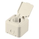 Розетка 1-местная с/з с крышкой (RA 16-211-БЖ) пластик АВС 250В 16А IP44 слоновая кость (RA 16-211-С) Stekker 49058 PST16-21-44