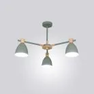 Люстра FOLKE 3 плафона (высокая). Цвет зеленый. Lampatron 1176-7459