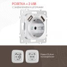 Розетка с заземлением Arte Milano 205.47-1.silver am