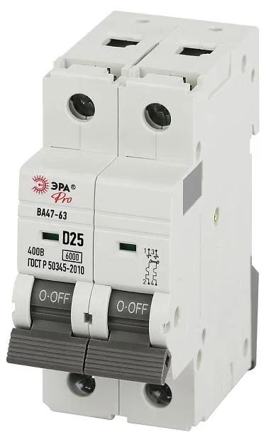 Автоматический выключатель ЭРА VA63-2P25D6
