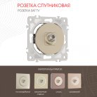 Розетка спутниковая, SAT TV Arte Milano 202.42-1.shampan am
