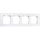 Рамка на 4 поста Werkel W0041101 (белый, стекло) a051194 Favorit
