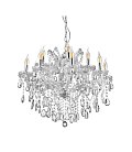 Хрустальная подвесная люстра Lumina Deco LDP 7029-8+4 CHR Eliza