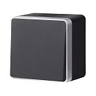 Выключатель одноклавишный влагозащищенный werkel w5010234 накладные механизмы gallant черный с серебром a051164