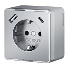 Розетка werkel W5071706 Gallant (серебряный) a057701