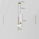 Подвесной светильник WAND VRT 2 подвеса. Цвет латунь. Размер L Lampatron 8625-24083