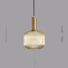 Подвесной светильник IRIS C Модель В. Плафон коньяк. Цвет патрона латунь. Lampatron 1352-17815