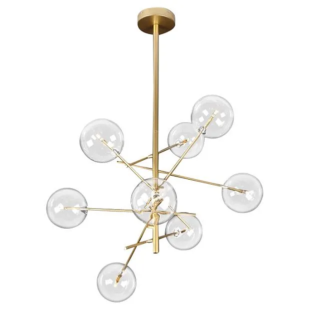 Люстра на штанге Delight Collection 9307P-8A gold Globe Mobile