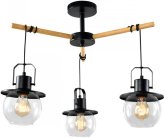 Потолочная люстра Imex MD.23044-3-S-BK+WOOD