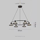 Кольцевые люстры и светильники CICLA R 6 ламп. Цвет: Чернёная латунь Lampatron 8190-22414