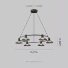 Кольцевые люстры и светильники CICLA R 6 ламп. Цвет: Чернёная латунь Lampatron 8190-22414