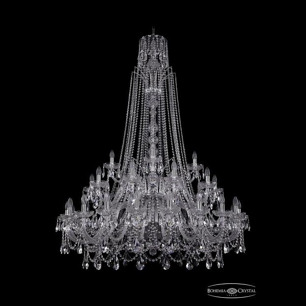 Люстра хрустальная 1411/20+10+5/460/XL-175/2d Ni Bohemia Ivele Crystal