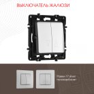 Выключатель жалюзи, 10A 250V Arte Milano 217.38-2.silver am