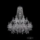 Люстра хрустальная Bohemia 1411/12+6/300/h-93/2d Ni