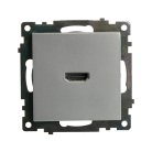 Розетка HDMI 2.1, Type A (механизм), STEKKER GLS00-7118-03, серия Катрин, серебро
