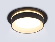 Встраиваемый светильник Ambrella light TN6708 BK черный IP44 GX53 max 15W D105*45