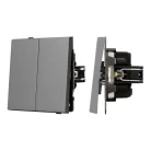 Механизм выключателя двухклавишный непроходной SWT-TENDO-MK02-PL-GR (230V, 10A) Arlight 054060