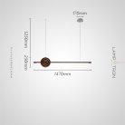 Реечный, рядный светильник ZVI WOOD Размер L. Цвет темное дерево Lampatron zvi-wood-darkwood-l 9027-25683