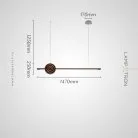 Реечный, рядный светильник ZVI WOOD Размер L. Цвет темное дерево Lampatron zvi-wood-darkwood-l 9027-25683