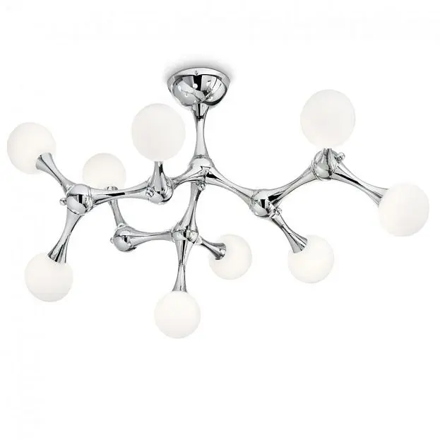 Потолочная люстра Ideal Lux 133393 NODINO PL9 CROMO Потолочная люстра Ideal Lux 133393 NODINO PL9 CROMO