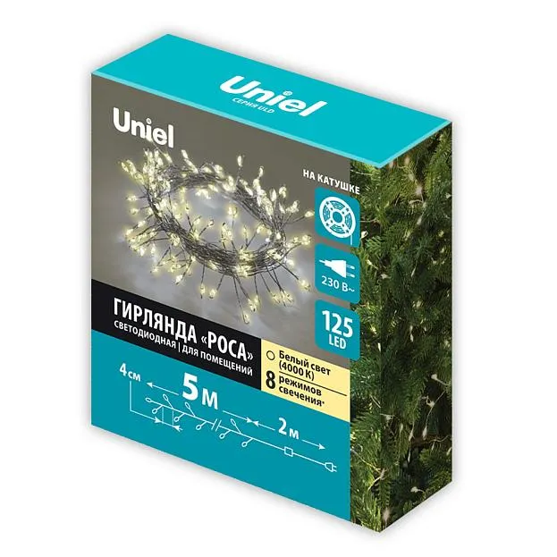 Гирлянда Uniel ULD-S0500-125/DTA WARM WHITE IP20 DEWDROP Гирлянда Uniel ULD-S0500-125/DTA WARM WHITE IP20 DEWDROP