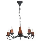 светильник подвесной, E14, 5x40W Velante 590-703-05 Деревянный стиль