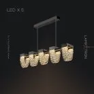 Реечный, рядный светильник ALVARIN L 5 ламп. Цвет Черный Lampatron 7610-21279