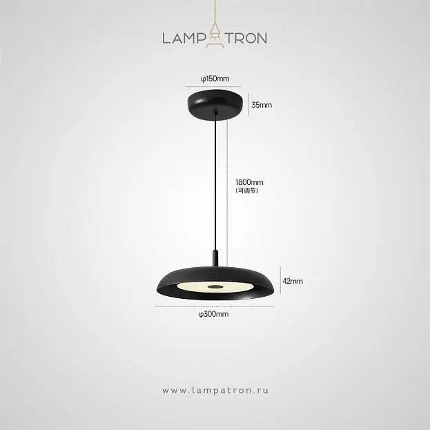 Подвесной светильник YVES Цвет черный Lampatron 8581-23877 Подвесной светильник YVES Цвет черный Lampatron 8581-23877
