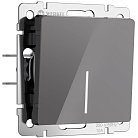 Выключатель одноклавишный с подсветкой (графит акрил) Werkel W1110144 a064077