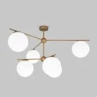 Потолочный светильник со стеклянными плафонами Eurosvet 60147/6 латунь a063851 Marbella