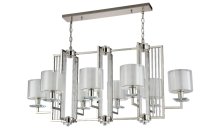 Люстра Crystal Lux NICOLAS SP8 L1000 NICKEL/WHITE 3400/308L