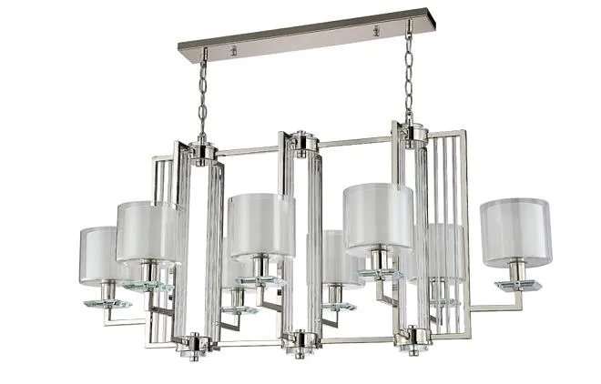 Люстра Crystal Lux NICOLAS SP8 L1000 NICKEL/WHITE 3400/308L