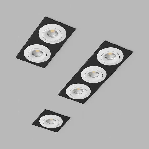 Встраиваемый поворотный светодиодный светильник Ledron LH07SB-R SQ Black-White Встраиваемый поворотный светодиодный светильник Ledron LH07SB-R SQ Black-White