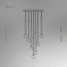 Готовая комбинация светильников BAST MORE 7 ламп. Диск Lampatron 5088-12958